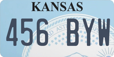 KS license plate 456BYW