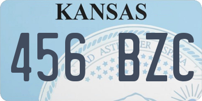 KS license plate 456BZC