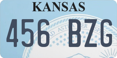 KS license plate 456BZG