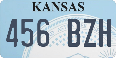 KS license plate 456BZH