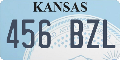 KS license plate 456BZL