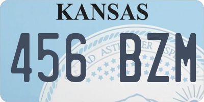 KS license plate 456BZM