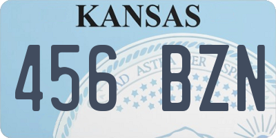 KS license plate 456BZN