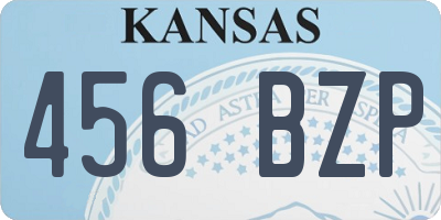 KS license plate 456BZP