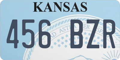 KS license plate 456BZR