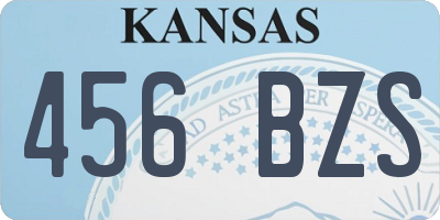KS license plate 456BZS