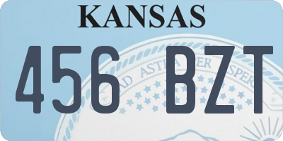 KS license plate 456BZT