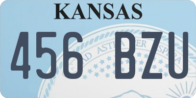 KS license plate 456BZU