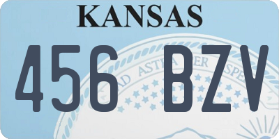 KS license plate 456BZV