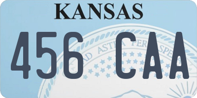 KS license plate 456CAA