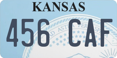 KS license plate 456CAF