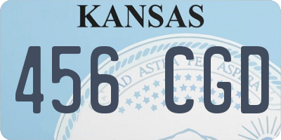 KS license plate 456CGD