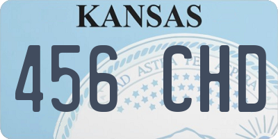 KS license plate 456CHD