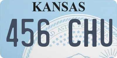 KS license plate 456CHU