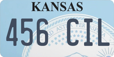KS license plate 456CIL