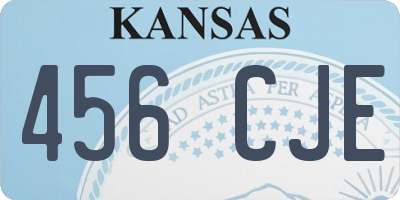 KS license plate 456CJE