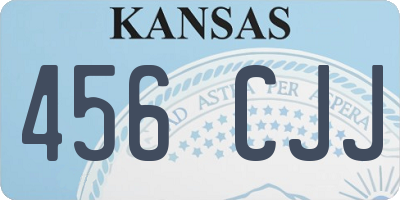 KS license plate 456CJJ