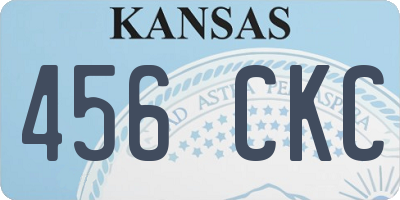 KS license plate 456CKC