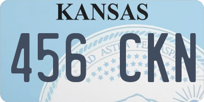 KS license plate 456CKN