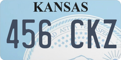 KS license plate 456CKZ