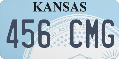 KS license plate 456CMG