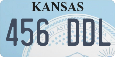 KS license plate 456DDL