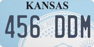 KS license plate 456DDM