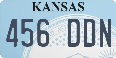 KS license plate 456DDN