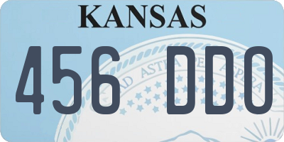 KS license plate 456DDO