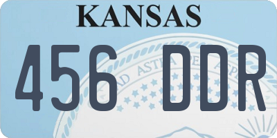 KS license plate 456DDR