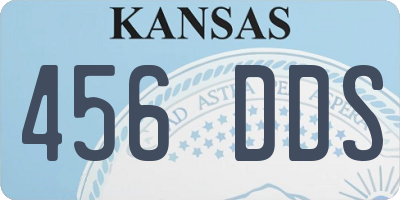 KS license plate 456DDS