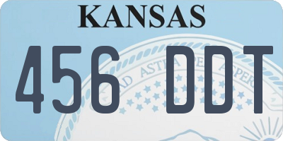 KS license plate 456DDT