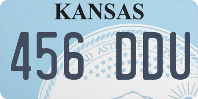 KS license plate 456DDU