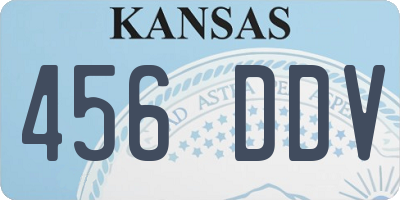 KS license plate 456DDV
