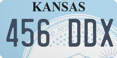 KS license plate 456DDX