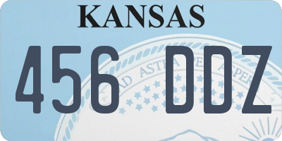 KS license plate 456DDZ