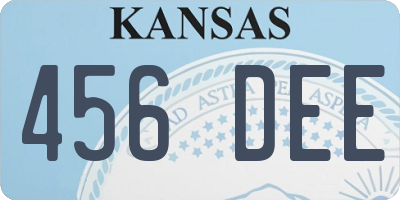 KS license plate 456DEE