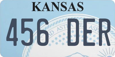 KS license plate 456DER
