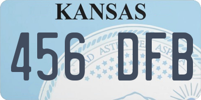 KS license plate 456DFB