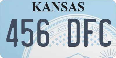 KS license plate 456DFC