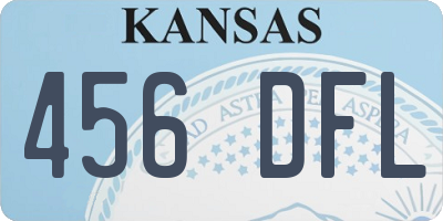KS license plate 456DFL