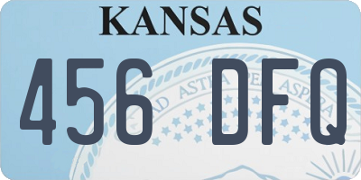 KS license plate 456DFQ