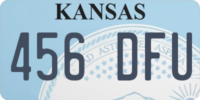 KS license plate 456DFU