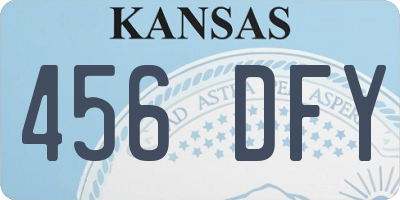 KS license plate 456DFY
