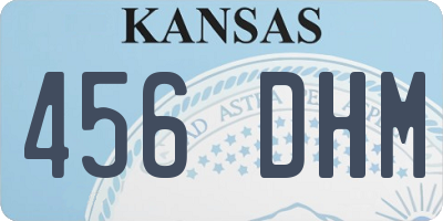 KS license plate 456DHM