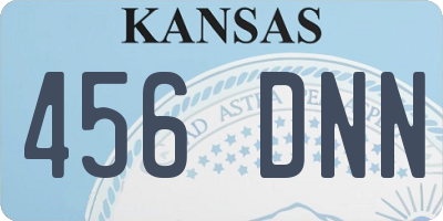 KS license plate 456DNN