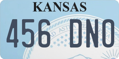 KS license plate 456DNO