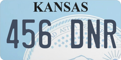 KS license plate 456DNR