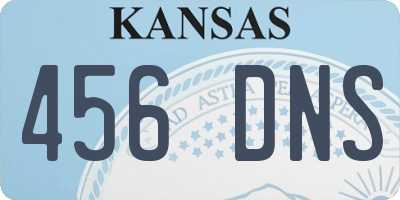 KS license plate 456DNS