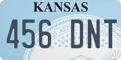 KS license plate 456DNT